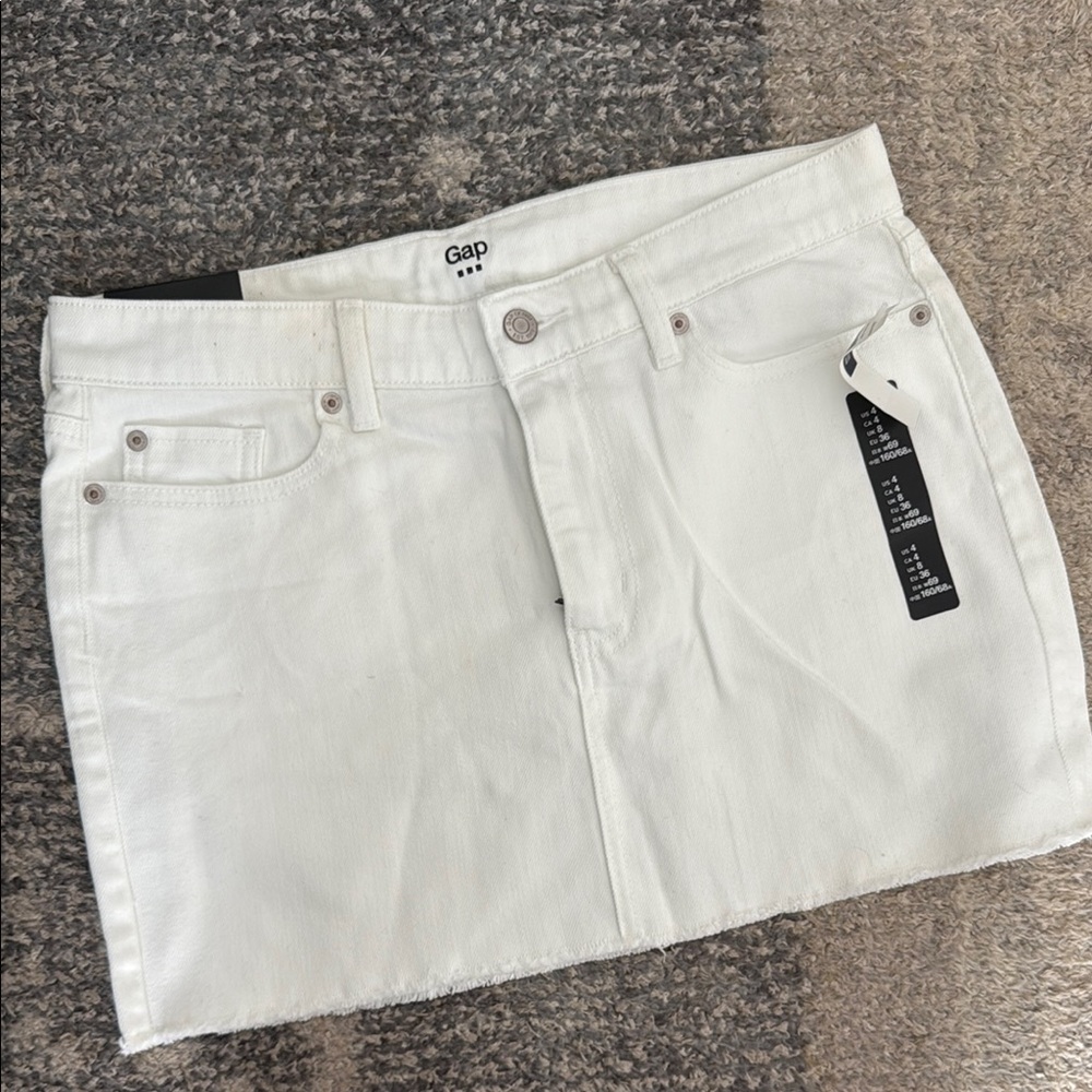 Gap White Denim Skirt